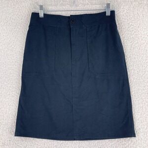 Lauren Ralph Lauren Black A-Line Knee Length Skirt Womens Casual Cotton Size 4‎